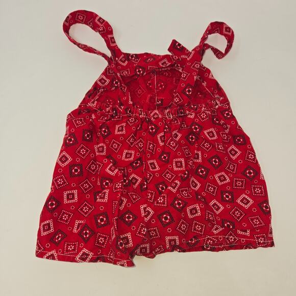 Vintage 9-12 Month Romper Lot of 4 Toddle Time Tiny Tots Bandana Red Yellow Blue - Picture 16 of 16